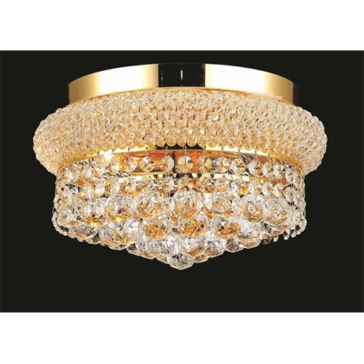 Elegant Lighting 1800F12G-RC 12 D x 6 in. Primo Collection Flush Mount - Royal Cut&#44; Gold