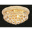 Elegant Lighting 1800F16G-SS 16 D x 8 in. Primo Collection Flush Mount - Swarovski Elements&#44; Gold