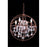 Elegant Lighting 1130D20RI-RC 20 Dia. x 23 H in. Geneva Pendent Lamp - Rustic Intent&#44; Royal Cut Crystals