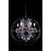 Elegant Lighting 1130D25DB-SS-RC 25 Dia. x 27.5 H in. Geneva Pendent Lamp - Dark Bronze&#44; Royal Cut Silver Shade Crystals