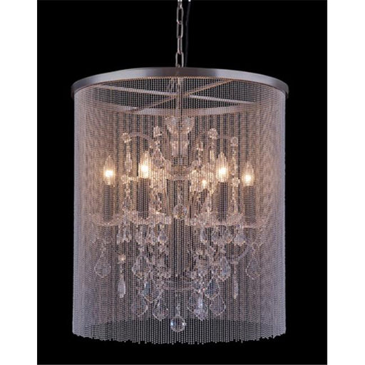 Elegant Lighting 1131D22MB-RC 22 Dia. x 24.5 H in. Brooklyn Pendent Lamp - Mocha Brown&#44; Royal Cut Crystals