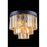 Elegant Lighting 1201F20MB-GT-RC 20 Dia. x 16 H in. Sydney Flush Mount - Mocha Brown&#44; Royal Cut Golden Teak Crystals