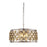Elegant Lighting 1214D25PN-GT-RC 25 Dia. x 10.5 H in. Madison Pendant Lamp - Polished Nickel&#44; Royal Cut Golden Teak Smoky