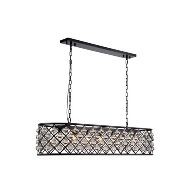 Elegant Lighting 1215G50MB-RC 50 x 13 x 15 in. Madison Pendant Lamp - Mocha Brown&#44; Royal Cut Crystal Clear