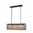 Elegant Lighting 1216G40MB-RC 40 x 13 x 15 in. Madison Pendant Lamp - Mocha Brown&#44; Royal Cut Crystal Clear