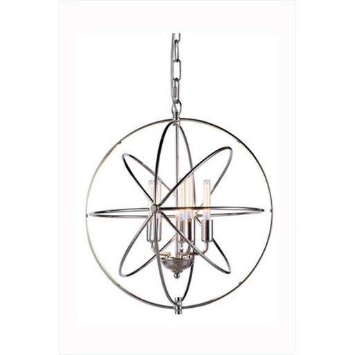 Elegant Lighting 1453D20PN 20 Dia. x 22 H in. Vienna Pendant Lamp - Polished Nickel
