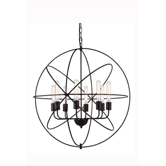 Elegant Lighting 1453D32DB 32 Dia. x 33 H in. Vienna Pendant Lamp - Dark Bronze