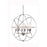 Elegant Lighting 1453D32PN 32 Dia. x 33 H in. Vienna Pendant Lamp - Polished Nickel