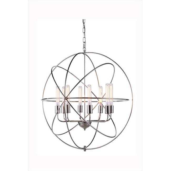 Elegant Lighting 1453D32PN 32 Dia. x 33 H in. Vienna Pendant Lamp - Polished Nickel