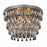 Elegant Furniture & Lighting 1219F15AS-RC Nordic Royal Cut Clear Antique Silver Flush Mount&#44; 10 x 15 in.