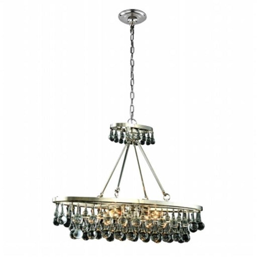 Elegant Furniture & Lighting 1509D34PN Bettina Royal Cut Clear Polished Nickel Pendant Lamp&#44; 25 x 10 x 34 in.