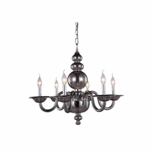 Elegant Furniture & Lighting 7872D27SS Champlain Siver Shade Pendant Lamp&#44; 22 x 27 in.