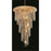 Elegant Lighting 1801SR16G-RC 16 D x 26 in. Spiral Collection No Neck Hanging Fixture - Royal Cut&#44; Gold