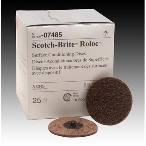 3-M Company 07485 3 Inch Coarse Brown Roloc Surface Conditioning Disc