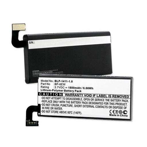 Empire BLP-1411-1.8 Nokia Lumia 900 BP-6Ew 3.7V 1800 mAh Li-Poly Battery - 6.66 watt