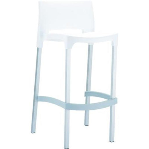 Gio Outdoor Bar Stool  White - Set of 2