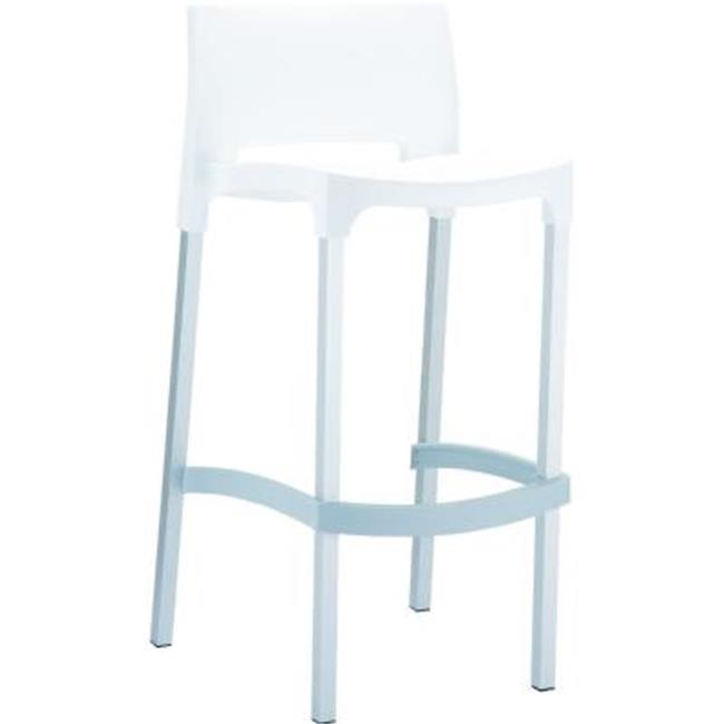Gio Outdoor Bar Stool  White - Set of 2