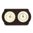Bey-Berk International WS416 Brass Quartz Clock Tide Clock in Ash Wood