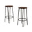 Lavish Home 80-FSTL-9 Backless Barstools Bar Height Stools&#44; Dark Walnut Stained Seat & Coffee Colored Legs - Set of 2