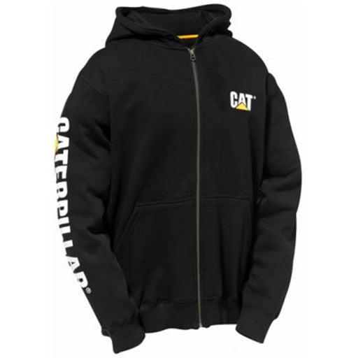 Summit Resource International 254101 CAT Full Zip Hooded Sweatshirt&#44; Black - 2XL
