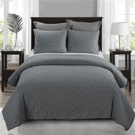 YLS Y00719 King Size Comforter Set - Seville Grey