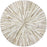 Bashian H112-CA-6 RND-H19 Santa Fe Collection Geometric Contemporary Leather Hand Stitched Round Area Rug&#44; Camel - 6 ft.