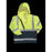 2W 736C-3 M 100 Percent Waterproof Class 3 Rain Parka - Lime & Blue&#44; Medium