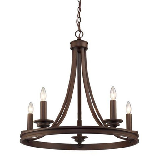 Laurel Designs AJEA-5 RBZ 5 Light Chandelier - Candelabra in Rubbed Bronze