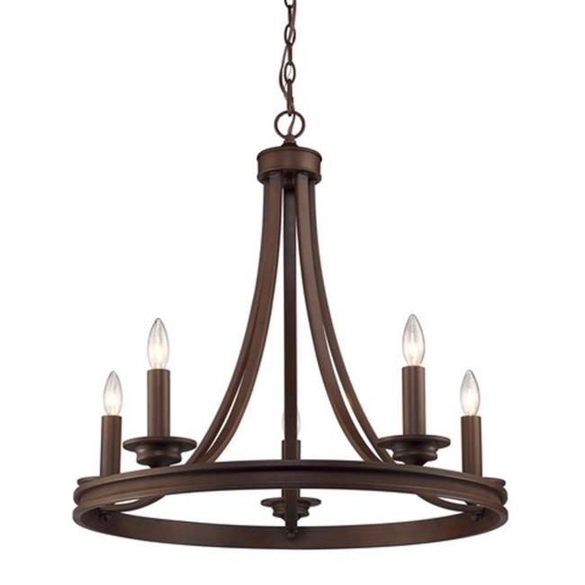 Laurel Designs AJEA-5 RBZ 5 Light Chandelier - Candelabra in Rubbed Bronze