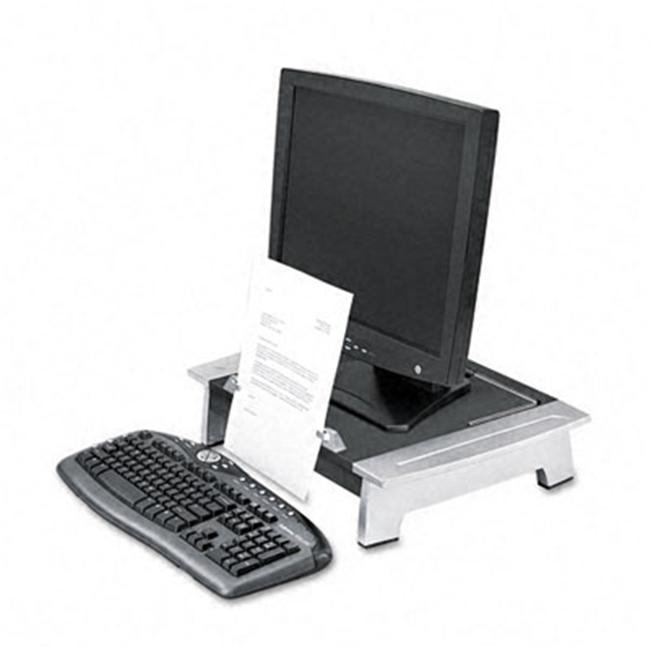 Fellowes Office Suites Standard Monitor Riser with Copy Holder - Up to 80lb Monitor - Black