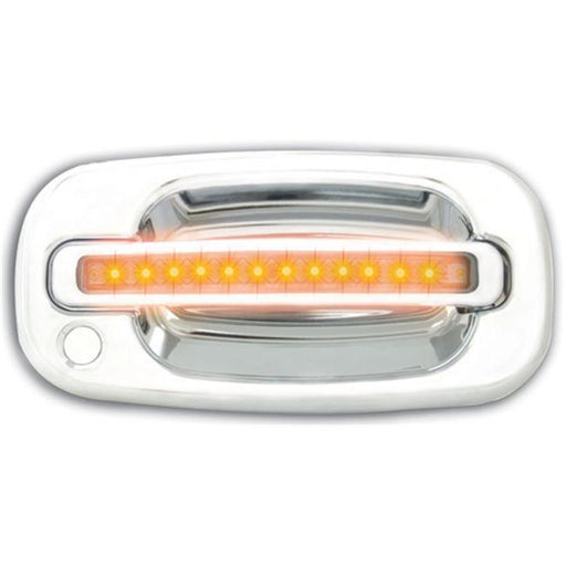 Cadillac Escalade 1999 - 2006 LED Door Handle&#44; Front&#44; Chrome Amber LED Clear Lens 2Ps. Per Set