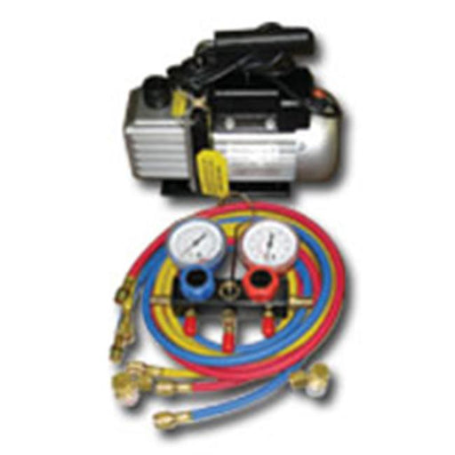 FJC- Inc. FJCKIT6 Vacuum Pump And Manifold Gauge Sett