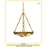 JB Hirsch Home Decor MS402P 18 in. Reverse Hand Painted English Floral Rope Chandelier