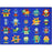 Joycarpets 1876C Rectangular Robot Invasion Rug - 5 Ft. 4 in. x 7 Ft. 8 in.