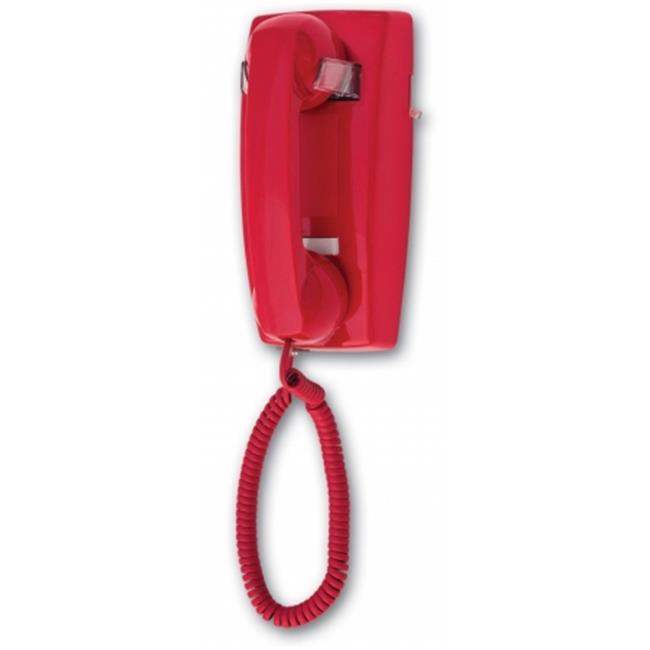 Cortelco 255447-VBA-NDL Wall Mount No Dial - Red