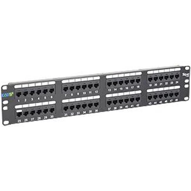 Cat 5E 48-Port Patch Panel&#44; 2 RMS