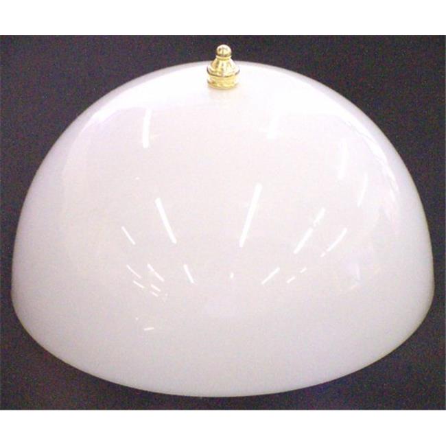 8 in. White Acrylic Dome Clip-On Shade - Pack of 6