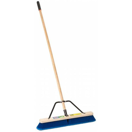 Cequent Laitner Company 1426AJ 24 in. Multi Surface Push Broom With 60 in. Wood Handle