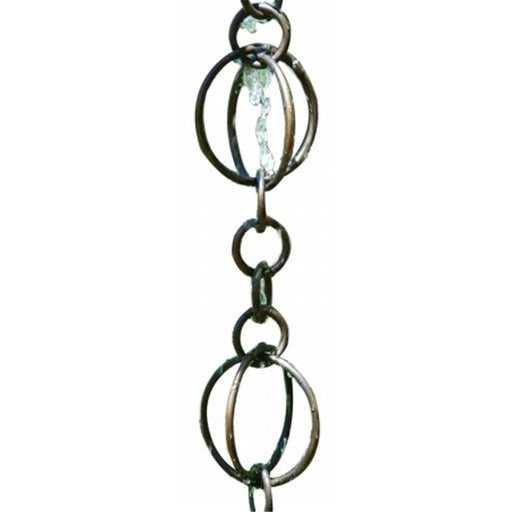 Patina Products R256 Antique Copper Life Circles Rain Chain