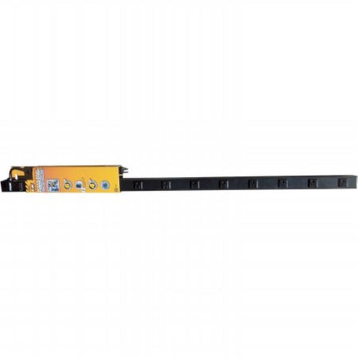 12 Outlet Black Metal Power Strip with Cord&#44; 4 ft.