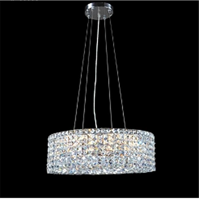 James R Moder 40398S22 Impact Rondelle Collection Silver Chandelier