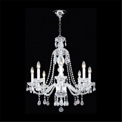 James R. Moder 40468S22 28 in. Crystal Chandelier - 8 Light&#44; Silver
