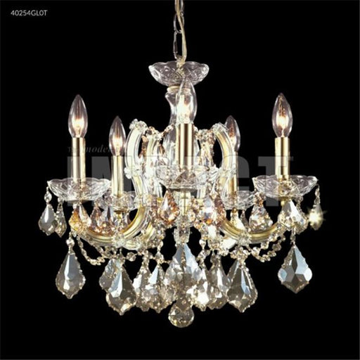 James R Moder 40254GL22 Maria Theresa 4 Light Crystal Chandelier Gold Lustre Imperial Crystal Clear