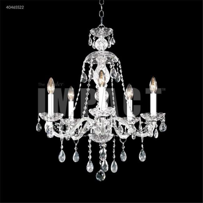 James R Moder 40465S22 Palace Ice 5 Light Crystal Chandelier Silver Imperial Crystal Clear
