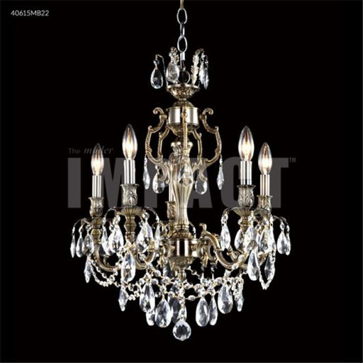 James R Moder 40615S22 Brdisi 5 Light Crystal Chandelier
