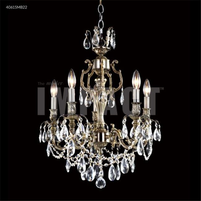 James R Moder 40615S22 Brdisi 5 Light Crystal Chandelier