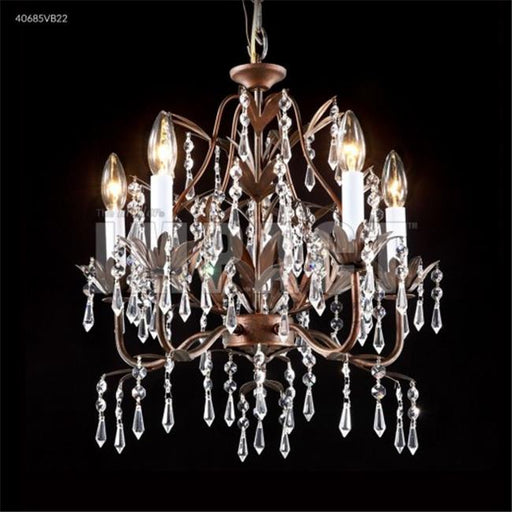 James R Moder 40685VB22 5 Light Crystal Mi Chandelier