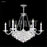 James R Moder 40738S22 Cascade 12 Light 6 Arm Crystal Chandelier Silver Imperial Crystal Clear