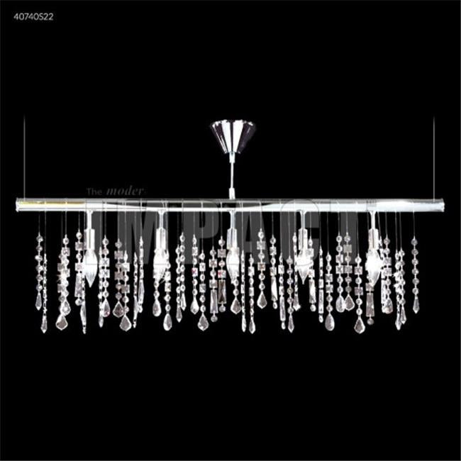 James R Moder 40740S22 Contemporary Lear 5 Light Crystal Chandelier