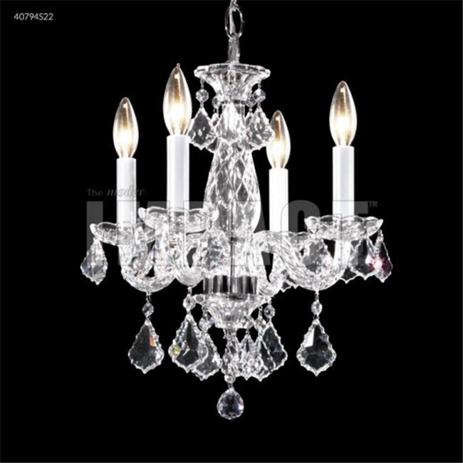 James R Moder 40794S22 Palace Ice 4 Light Crystal Chandelier Silver Imperial Crystal Clear